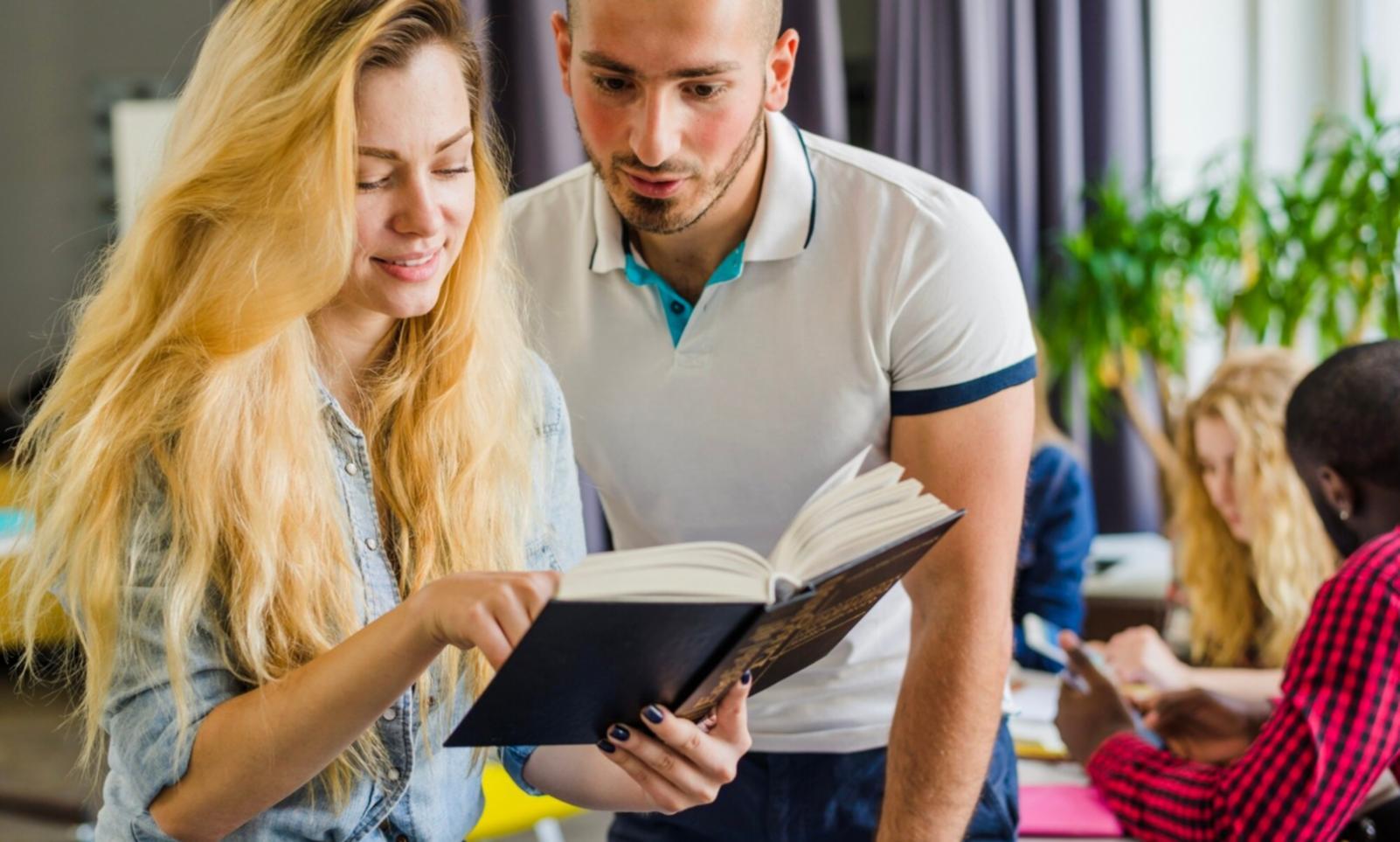 Instructor reviewing financial statements with program participants